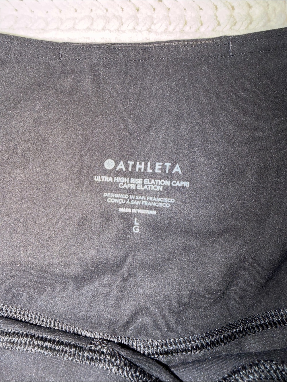 Athleta Black Ultra High Rise Capri Leggings
